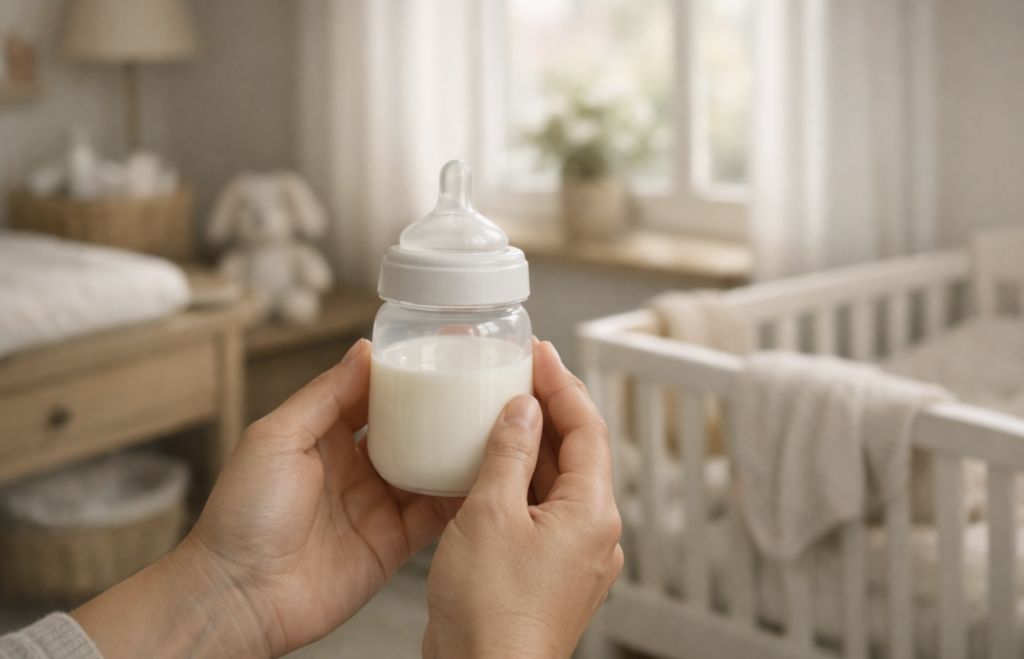 Sutteflaske til nyfødt