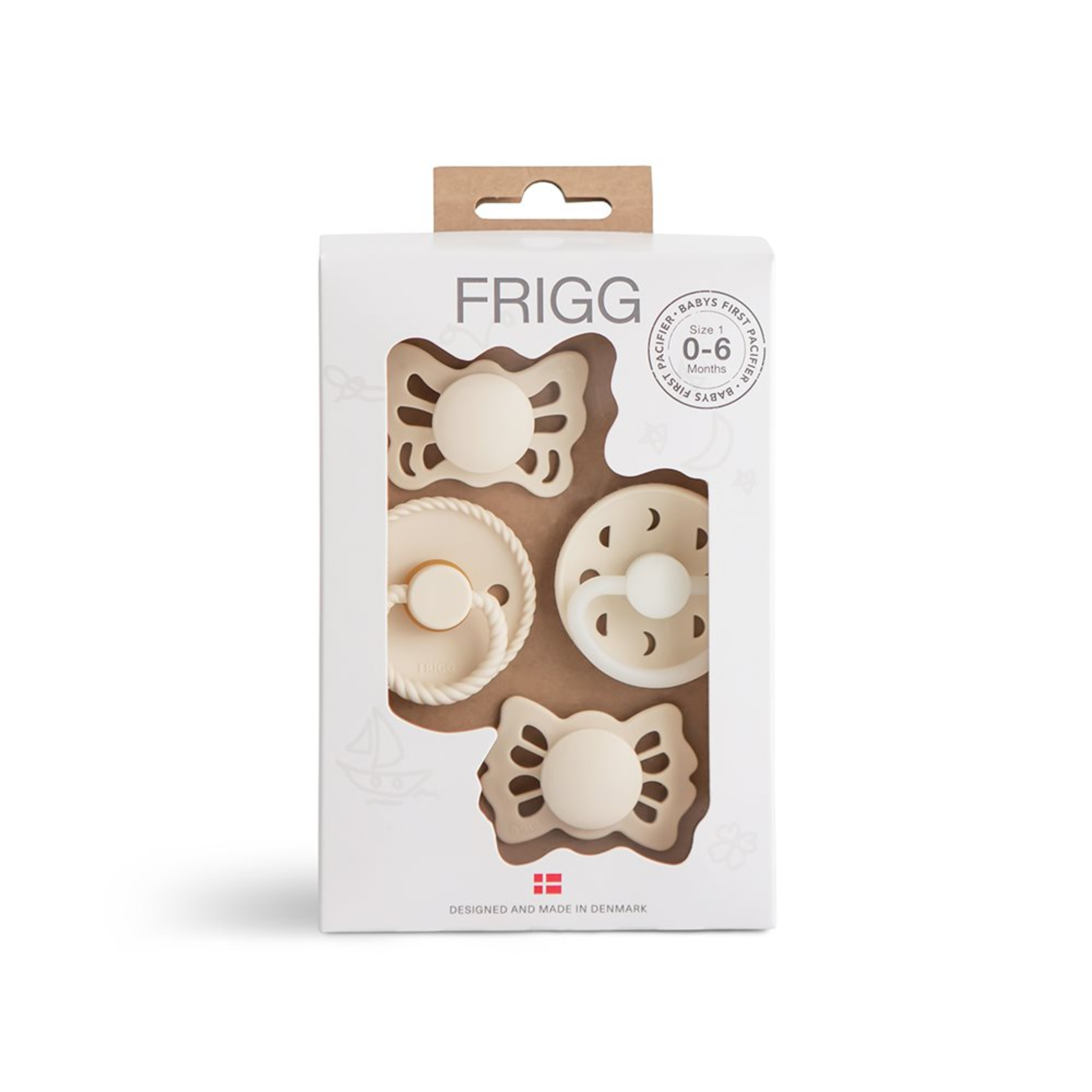 FRIGG Babys First Suttesæt 4-pak Moonlight Sailing Cream