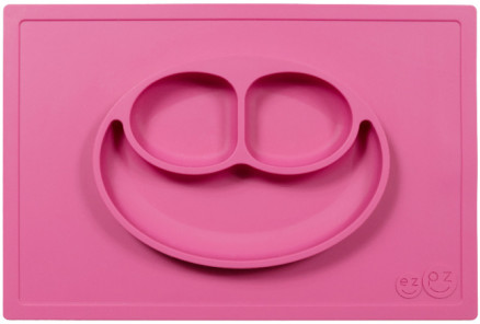 EZPZ Happy Mat Tallerken 3-rums - lyserød