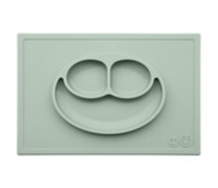 EZPZ Happy Mat 3-rums tallerken - Støvet Grøn