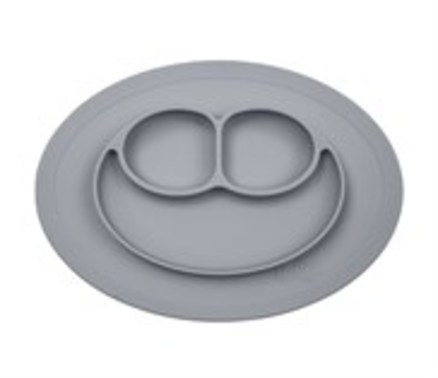 EZPZ Happy Mini Mat 3-rums tallerken - Grå