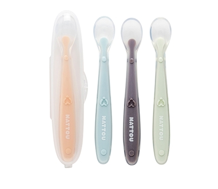 Nattou Silikone Skeer 4 stk. - 4 farver