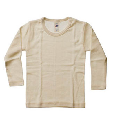 Engel Natur Økologisk Langærmet bluse i uld/silke - Natur - Flere Str.