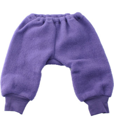Engel Natur Økologisk Uldbukser i fleece - blålilla