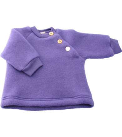 Engel Natur Økologisk trøje i uldfleece - blålilla