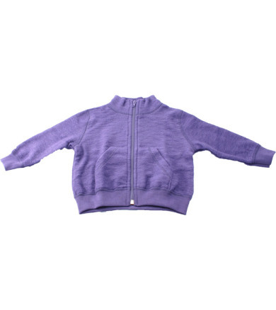 Engel Natur Økologisk Uldfrotté trøje med lommer - blålilla