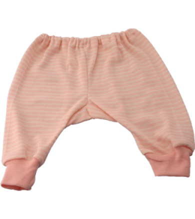 Engel Natur Økologisk bukser i uld/silke - rosastribet