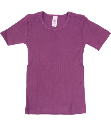 Engel Natur Kortærmet Undertrøje i økologisk bomuld - Fuchsia - Flere str.