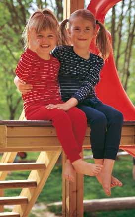 Engel Natur Økologisk Langærmet bluse i uld - rød/hvid stribet - flere str.