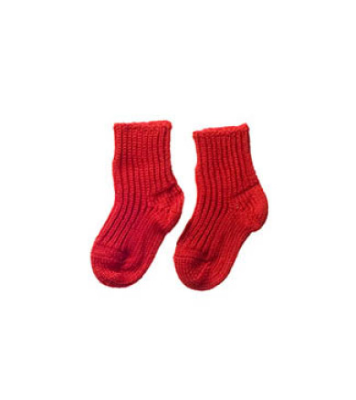 Hirsch uldsokker tykke - Rød