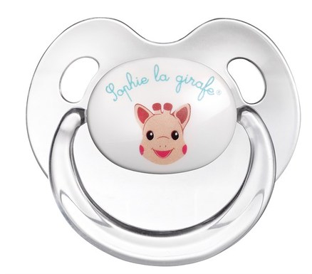 Vulli Sophie Giraf Sutter 6-18 mdr - Transparent/hvid