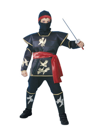 Udklædning/Fastelavnstøj - Ninja sort