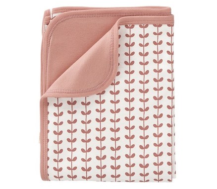 Fresk Babytæppe - Leaves Rosa