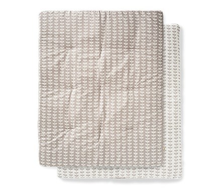 Fresk Kravlegårdstæppe - Leaves Grå